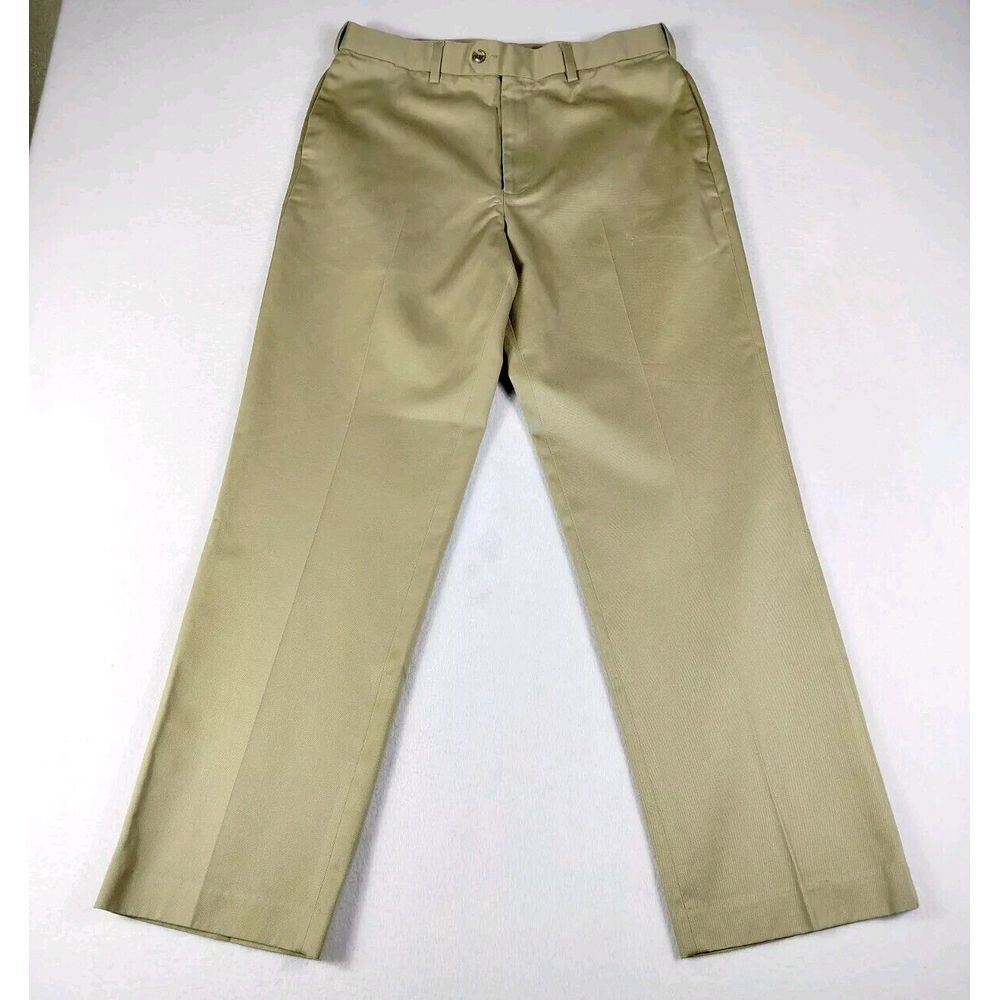 Perry Ellis Portfolio Dress Pants Men's 34 Beige Corpcore Professional Career